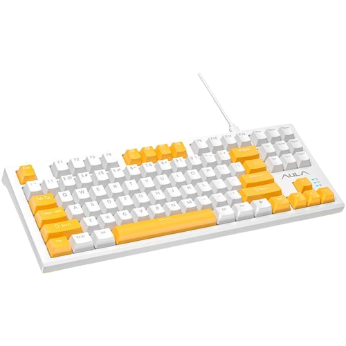 Клавиатура Aula F3032 Dark Yellow keys RGB White (6948391201757) - изображение 3
