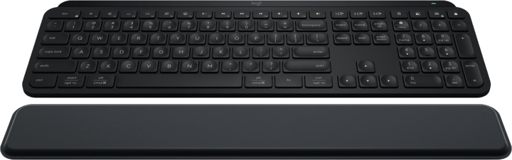 Клавіатура бездротова Logitech MX Keys S Plus Palm Rest Graphite (920-011589) - Фото 2 Клавіатура бездротова Logitech MX Keys S Plus Palm Rest Graphite (920-011589) - зображення 2