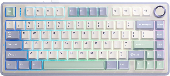 Клавіатура бездротова Aula F75 Gasket Greywood V3 RGB White (6948391208640) - Фото 1 Клавіатура бездротова Aula F75 Gasket Greywood V3 RGB White (6948391208640) - зображення 1