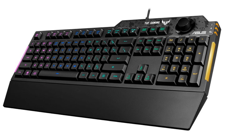 Клавіатура Asus TUF Gaming K1 USB UKR RGB Black (90MP01X0-BKMA00) - изображение 2