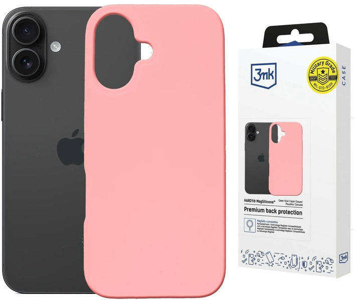 Etui 3MK Hardy MagSilicone do Apple iPhone 16 Pink (5903108661966) - obraz 4