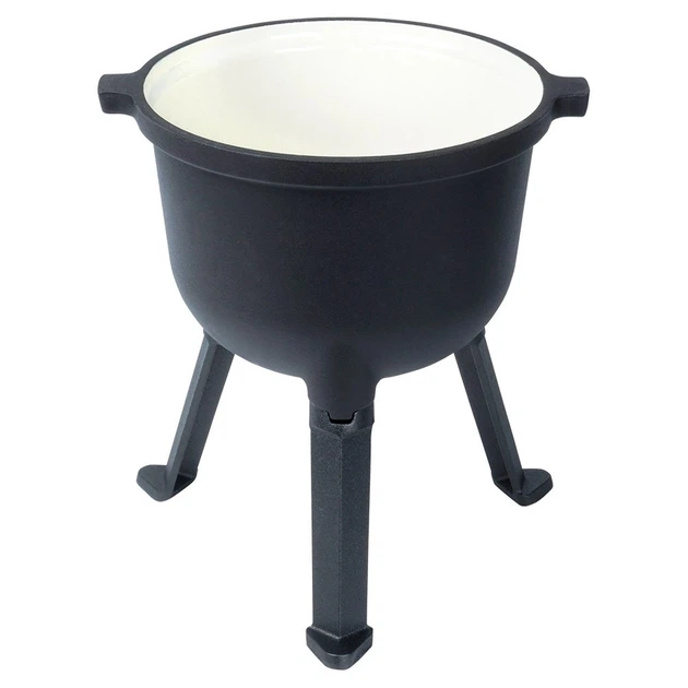 Kociołek żeliwny Vilde 199048 emaliowany na nóżkach z pokrywką 4 L (5904316471866) - obraz 6