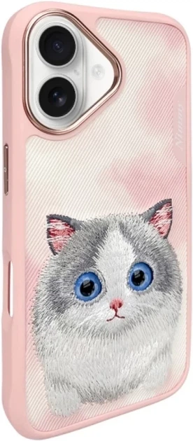 Etui plecki Nimmy Big Eyed Pet 2.0 Cat do Apple iPhone 16 Pink (6971080319785) - obraz 2
