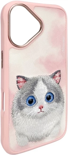 Etui plecki Nimmy Big Eyed Pet 2.0 Cat do Apple iPhone 16 Pink (6971080319785) - obraz 3