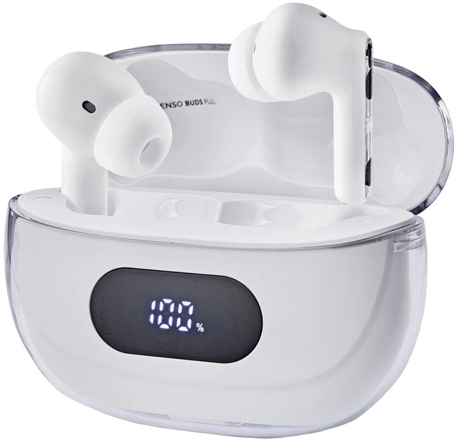 Słuchawki Intenso Buds Plus Headset Bezprzewodowe Białe (3720312) - obraz 2