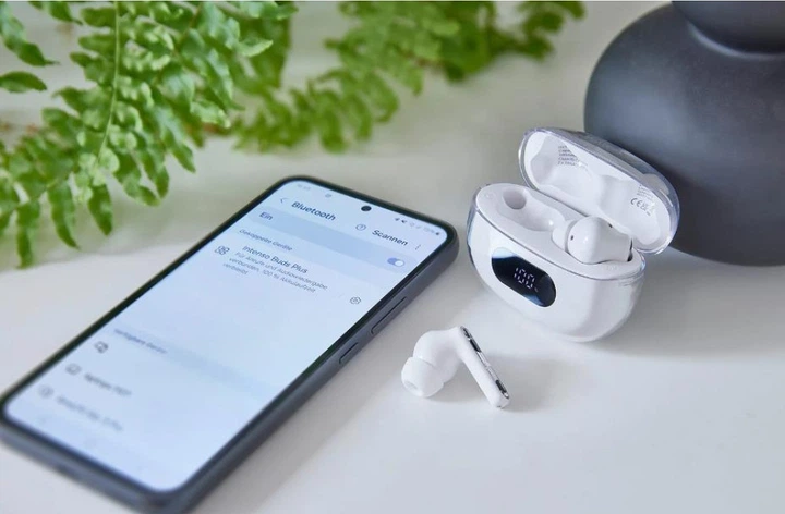 Słuchawki Intenso Buds Plus Headset Bezprzewodowe Białe (3720312) - obraz 6