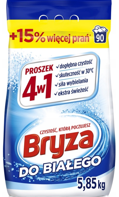 Порошок для прання Bryza 4 в 1 для білих тканин 5.85 кг (5908252001460) - зображення 2