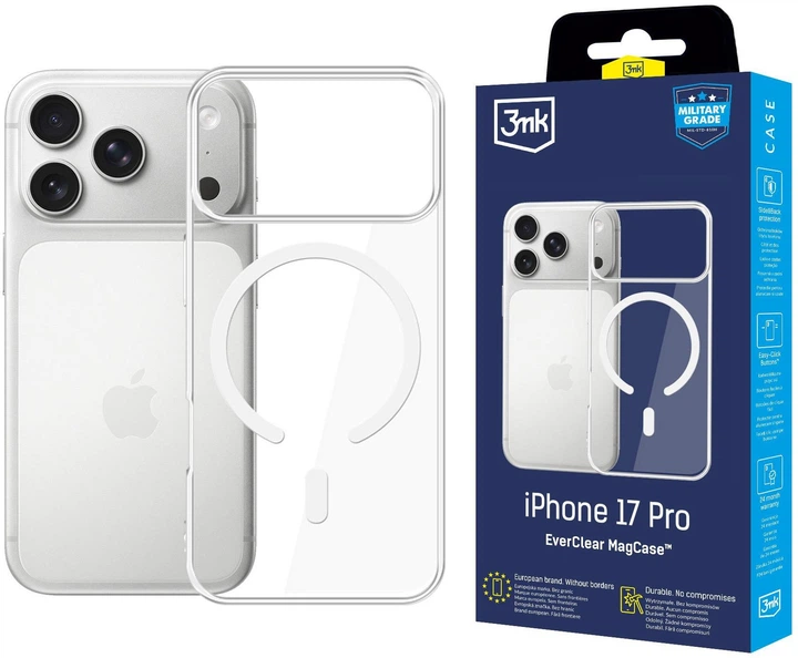Панель 3MK EverClear MagCase для Apple iPhone 17 Pro Transparent (5903108664097) - зображення 2