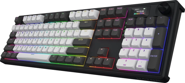 Klawiatura bezprzewodowa HATOR Skyfall 100 Pro Vanila Silent Switch Bluetooth/USB Grey/Black (HTK4100) - obraz 4