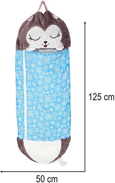 Śpiwór turystyczny KIK dla dzieci 125 x 50 cm Niebieski (KX3016_1) - obraz 7