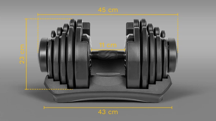 Гантель чавунна регульована автоматично Lechpol Rebel Active RBA-2304 1 × 40 кг (5901890100717) - зображення 8