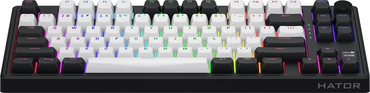 Klawiatura bezprzewodowa Hator Skyfall 80 MAG ULTIMA 8K Wireless/Bluetooth/USB White/Black (HTK3880) - obraz 3