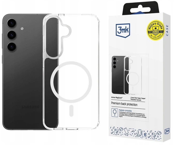 Etui 3MK Armor MagCase do Samsung Galaxy S25 FE Transparent (5903108673884) - obraz 2