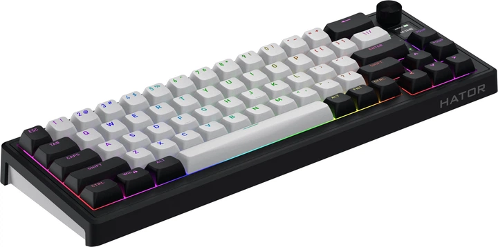 Klawiatura bezprzewodowa Hator Skyfall 65 MAG ULTIMA 8K Wireless/Bluetooth/USB White/Black (HTK3860) - obraz 5