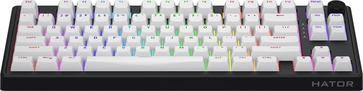 Klawiatura przewodowa Hator Skyfall 80 MAG ULTRA 8K USB White/Black (HTK1880) - obraz 3
