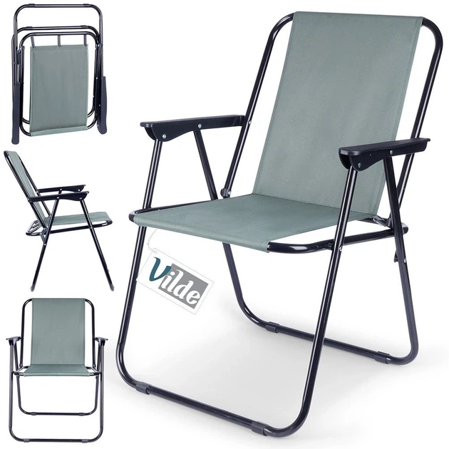 Туристичне крісло Vilde 489178 розкладне Сірий (5904316457822) - зображення 5
