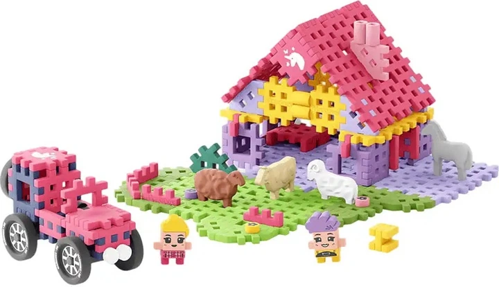 Klocki konstrukcyjne Marioinex Waffle mini Farmer Urocze ranczo 112 elementów 907542 (5903033907542) - obraz 3