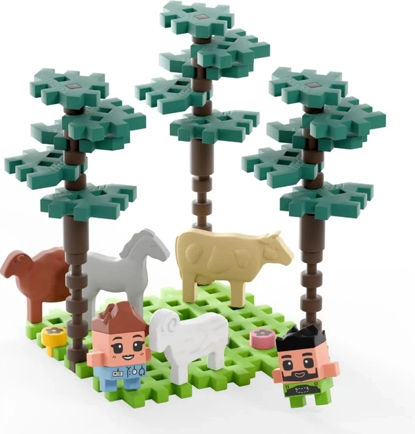 Конструктор Marioinex Waffle mini Farmer Лісова рятувальна операція 100 елементів 907573 (5903033907573) - зображення 2