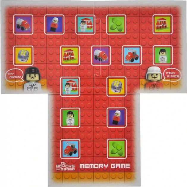 Конструктор Marioinex Block and Steps 3 в 1 Пожежна служба + Настільна гра 74 елементи QB300-001 (4823037611225) - зображення 5