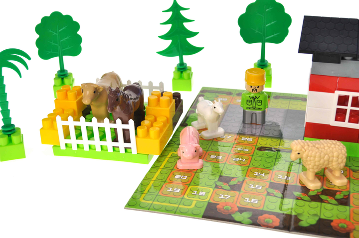Конструктор Marioinex Block and Steps 3 в 1 Весела ферма + Настільна гра 79 елементів QB300-006 (4823037611263) - зображення 5
