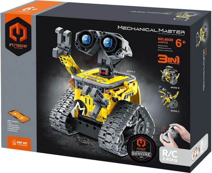 Конструктор iM.Master Mechanical Master 3 в 1 Робо-Діно з дистанційним керуванням 430 елементів (6973676040592) - Фото 1 Конструктор iM.Master Mechanical Master 3 в 1 Робо-Діно з дистанційним керуванням 430 елементів (6973676040592) - зображення 1