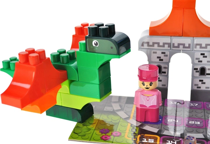 Конструктор Marioinex Block and Steps 3 в 1 Дракон і замок + Настільна гра 43 елементи QB300-106 (4823037612017) - зображення 4