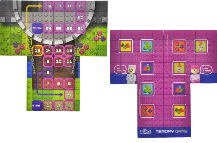 Конструктор Marioinex Block and Steps 3 в 1 Дракон і замок + Настільна гра 43 елементи QB300-106 (4823037612017) - зображення 7