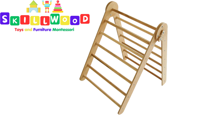 Комплект большой Skillwood Треугольник Пиклер 2 шт. + Горка Монтессори 3 шт. + Арка - изображение 3