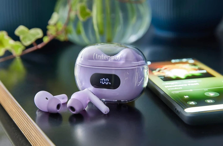 Навушники Intenso Buds Plus Headset Wireless Purple (3720313) - зображення 4