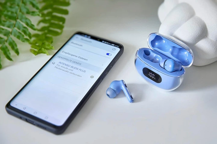 Навушники Intenso Buds Plus Headset Wireless Blue (3720315) - зображення 5