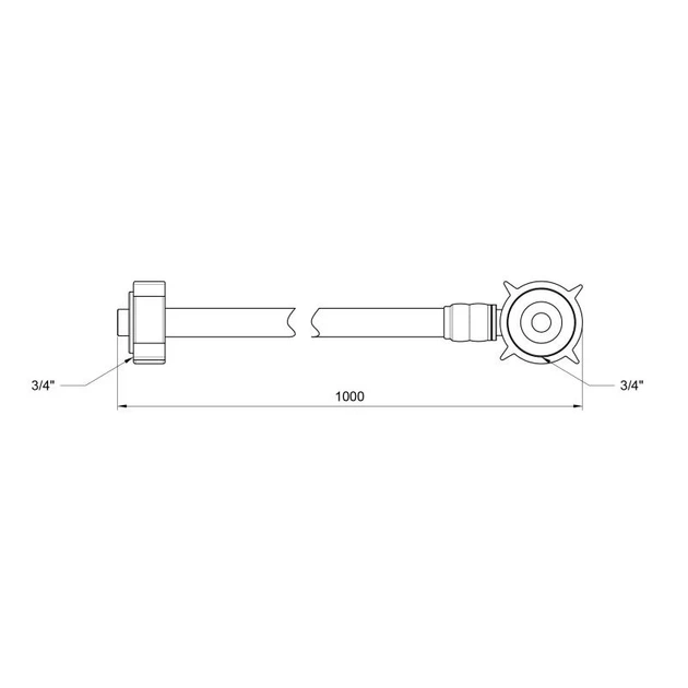 Шланг затока Thermo Alliance Standart для пральної машини 100 см SD095W100 - Фото 2 Шланг затока Thermo Alliance Standart для пральної машини 100 см SD095W100 - зображення 2