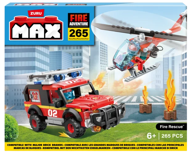 Конструктор Zuru Max CITY Bricks Пожежна бригада 265 елементів (193052063694) - зображення 2