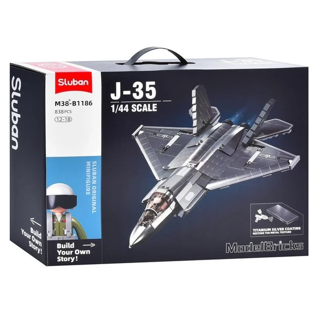 Конструктор Истребитель J-35, 1:44, 812 деталей - Фото 3 Конструктор Истребитель J-35, 1:44, 812 деталей - изображение 3
