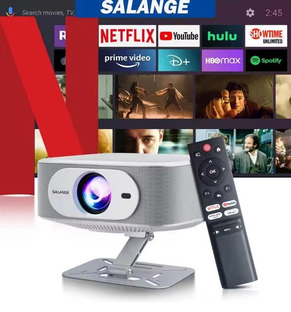 Портативний проектор Salange P92 MAX сертифікований Netflix 600