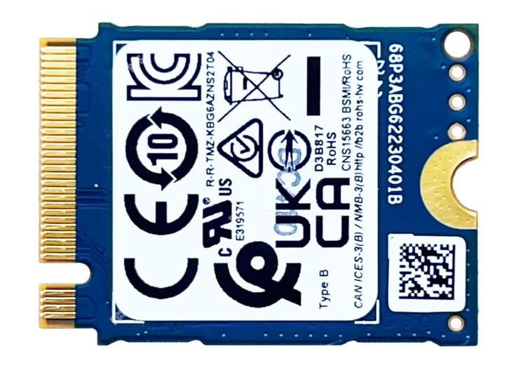SSD Kioxia EG6 512Gb M.2 2230 PCIe 4.0 x4 NVME (KEG60ZNS512G) by