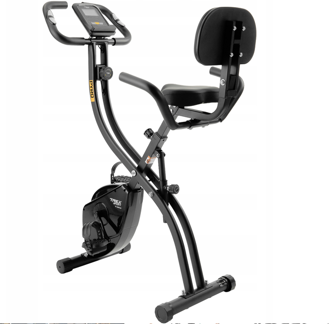 Велотренажер складной Trex Sport TX-360XB PYRO Black со спинкой до 120 кг - изображение 2