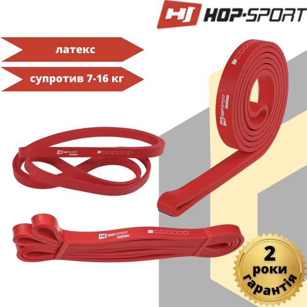 Эспандер-петля Hop-Sport 7-16 кг HS-L013RR красная помощь для подтягиваний - изображение 2