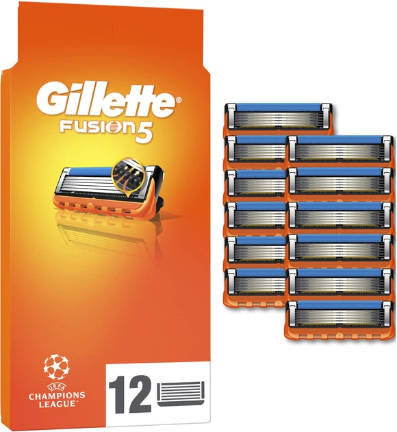 Сменные картриджи для бритья Gillette Fusion5 12 шт (8006540986141