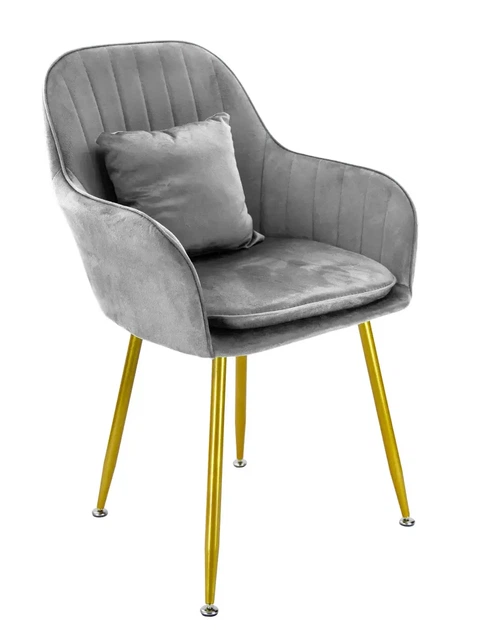Стул в скандинавском стиле с мягкой обивкой DSF-316 Light Gray - изображение 3