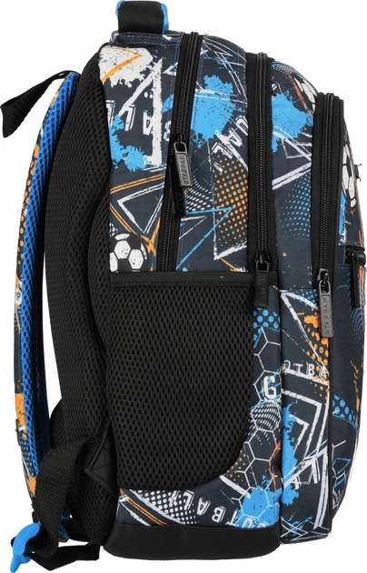 Plecak szkolny StarPak Football Blue 38 x 25 x 18 cm (5905523681468) - obraz 3