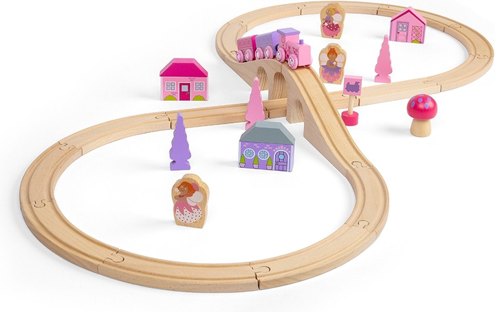 Дерев'яна залізниця  Bigjigs Fairy Figure of Eight Train Set 40 елементів (0691621090220) - зображення 2