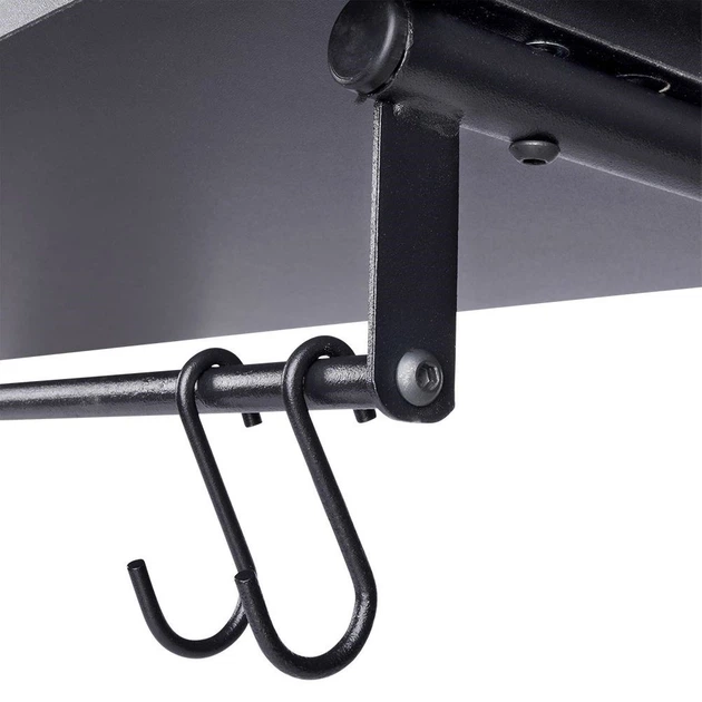 Wieszak ścienny na ubrania Vilde 879010 Metalowy z półką Czarny (5904316446864) - obraz 5
