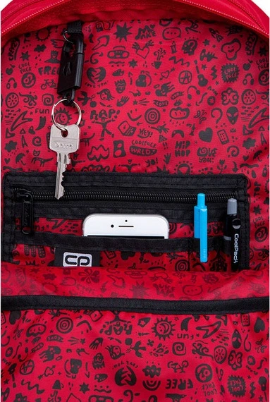 Plecak CoolPack Rider Rpet Red 27 l 43 x 31 x 19 cm (5903686320071) - obraz 5