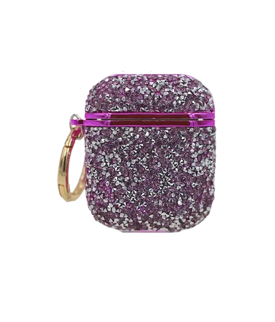 Чохол для гарнітури AirPods Bling World Grainy Diamonds Violet - Фото 1 Чохол для гарнітури AirPods Bling World Grainy Diamonds Violet - изображение 1