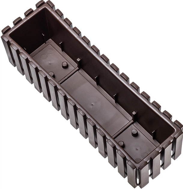 Skrzynia balkonowa Kadax Glifada 58 x 18 x 16.5 cm Brązowa (K8032) - obraz 4