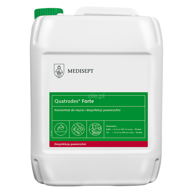 Koncentrat do mycia i dezynfekcji powierzchni Medisept Quatrodes Forte 5 l (5907626630039) - obraz 1