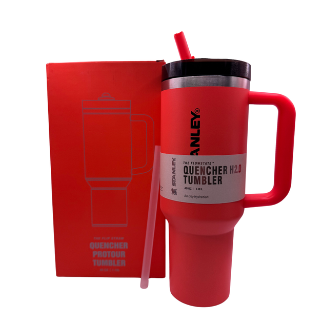 Термос термокружка Stanley Quencher ProTour Flip Straw Tumbler из нержавеющей стали 1,18 л Cherry Red KT7001951 - Фото 1 Термос термокружка Stanley Quencher ProTour Flip Straw Tumbler из нержавеющей стали 1,18 л Cherry Red KT7001951 - изображение 1