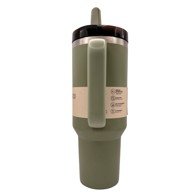 Термос термокружка Stanley Quencher ProTour Flip Straw Tumbler из нержавеющей стали 1,18 л Sage Green KT7001954 - Фото 7 Термос термокружка Stanley Quencher ProTour Flip Straw Tumbler из нержавеющей стали 1,18 л Sage Green KT7001954 - изображение 7