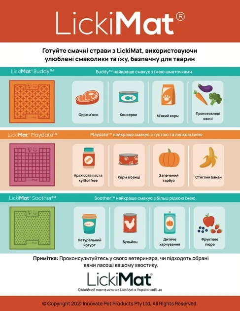 LickiMat Wobble миска-килимок антистрес для собак, уповільнює харчування та знижує тривожність, фіолетова - зображення 6