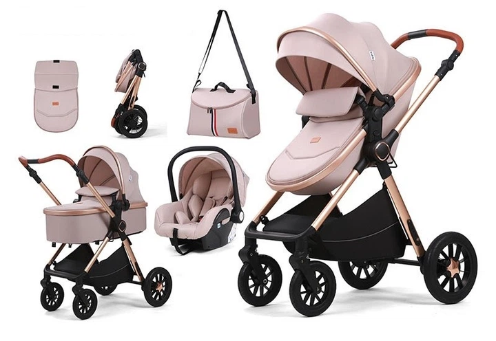 Коляска 3 в 1 Kidilo H2D Khaki Beige (1071347) (Kidilo H2D Khaki beige) - Фото 2 Коляска 3 в 1 Kidilo H2D Khaki Beige (1071347) (Kidilo H2D Khaki beige) - изображение 2